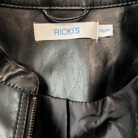 Faux Leather Jacket Women’s XS Black NWOT Ricki’s Casual Autumn - Picture 2 of 5